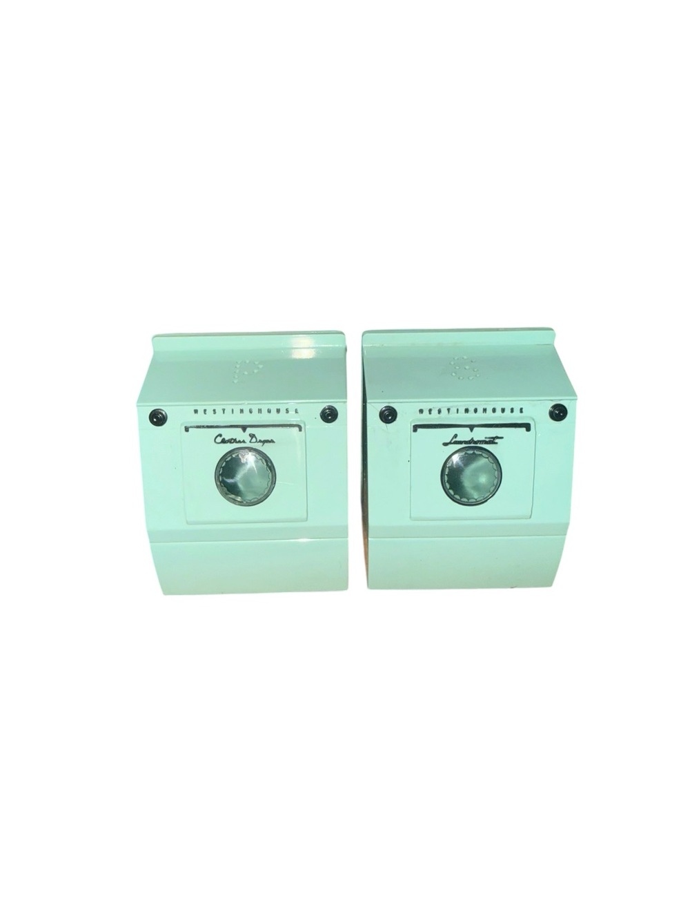 Vintage Westinghouse Salt And Pepper washer and dryer mint green